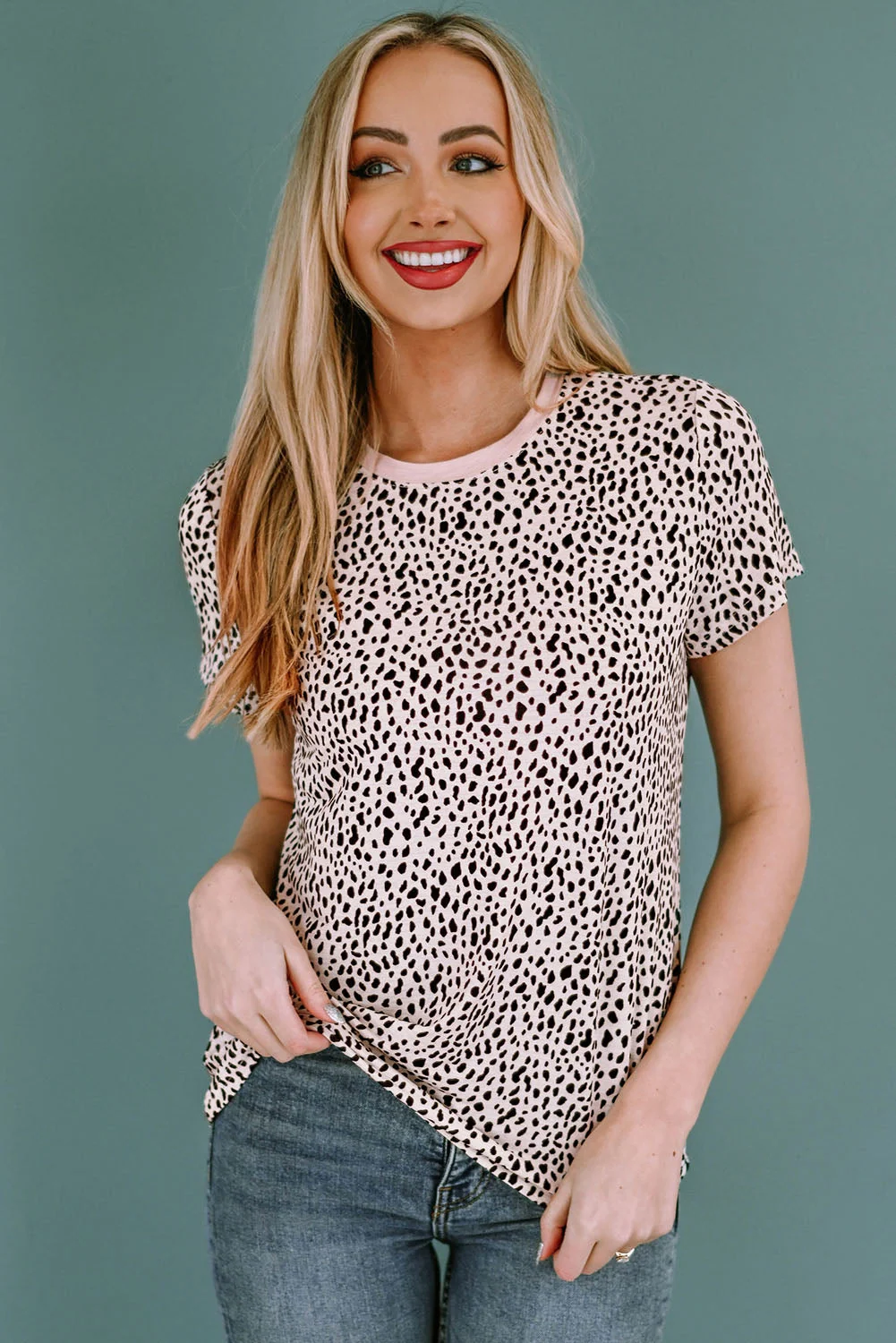 Print Round Neck Tee